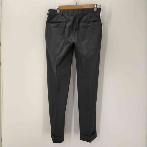ラルフローレンブラックレーベル RALPH LAUREN BLACK LABEL MADE IN ITALY イタリア製 サマーウール センタープレス スラックス パンツ 裾ダブル メンズ 28