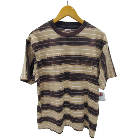 ステューシー Stussy 00S AUTHENTIC Sピスタグ タイダイ ボーダー Tシャツ メンズ import:XL