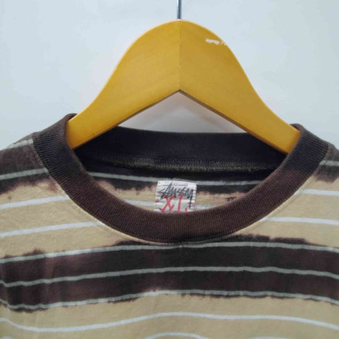 ステューシー Stussy 00S AUTHENTIC Sピスタグ タイダイ ボーダー Tシャツ メンズ import:XL