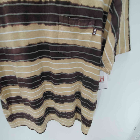 ステューシー Stussy 00S AUTHENTIC Sピスタグ タイダイ ボーダー Tシャツ メンズ import:XL