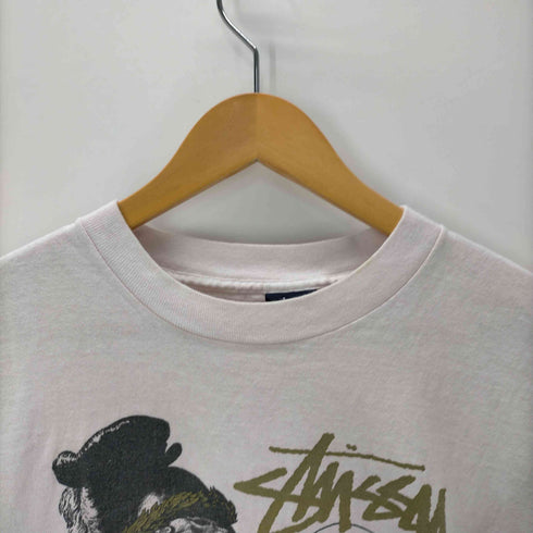 ステューシー Stussy 90S 紺タグ USA製 Remixed classics Fierce Stuff For Young Moderns プリント Tシャツ メンズ import:L