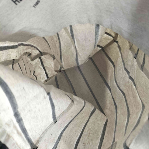 ザラ ZARA リサイクルコットン ストライプトートバッグ レディース L
