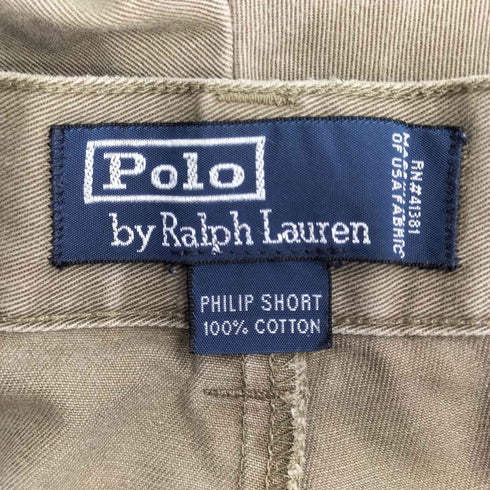 ポロバイラルフローレン Polo by RALPH LAUREN 90S コットン PHILIP SHORT ハーフチノパンツ メンズ US:34-35