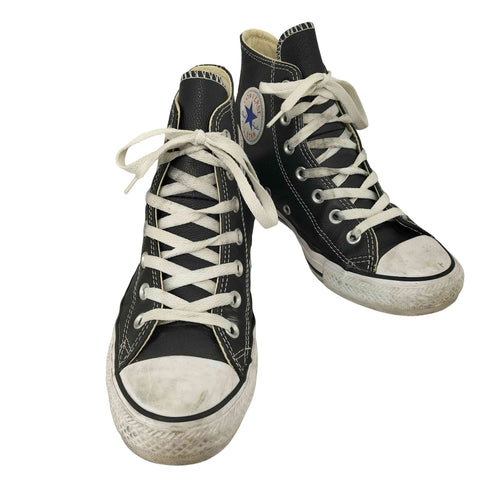コンバースオールスター CONVERSE ALLSTAR Chuck Taylor Black Leather HI CUT レザー ハイカットスニーカー レディース JPN:24