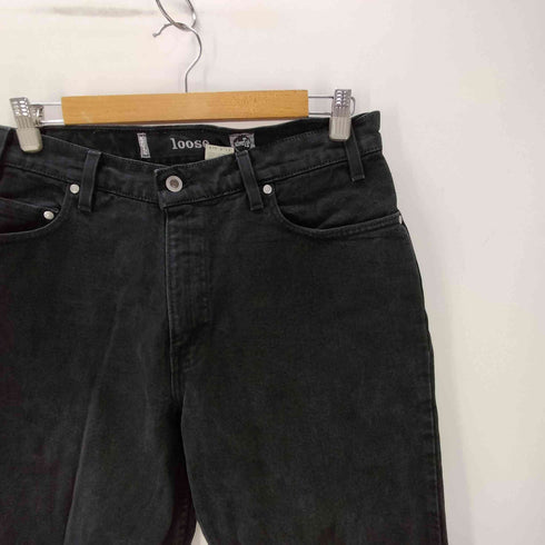 リーバイス Levis 90S USA製 silverTab loose ボタン裏 513 刻印 後染め ブラック デニム パンツ 1998年製 メンズ W:32 L:32