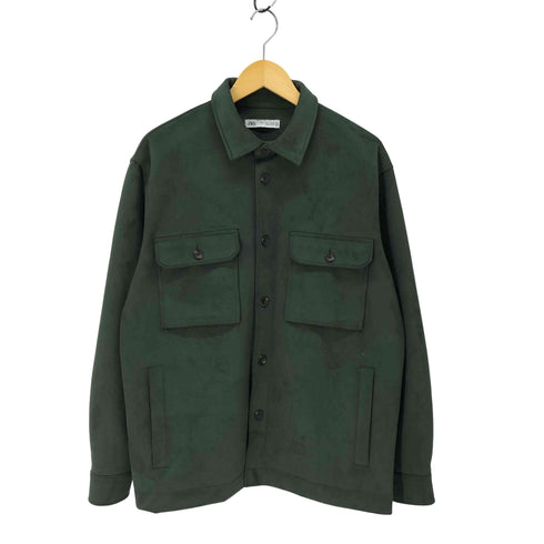 ザラ ZARA スエード調 シャツジャケット メンズ import:L