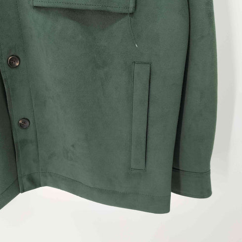 ザラ ZARA スエード調 シャツジャケット メンズ import:L