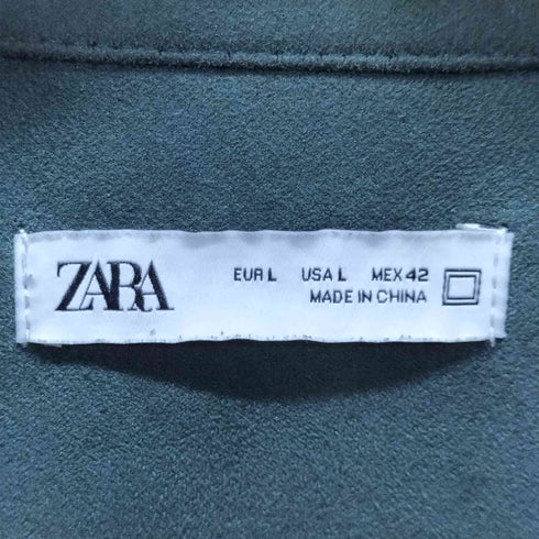 ザラ ZARA スエード調 シャツジャケット メンズ import:L