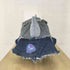 スカルワッペン 角デザイン デニム バケットハット Y2K レディース