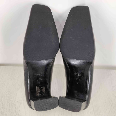 グッチ GUCCI スクエア レザーパンプス レディース 351/2