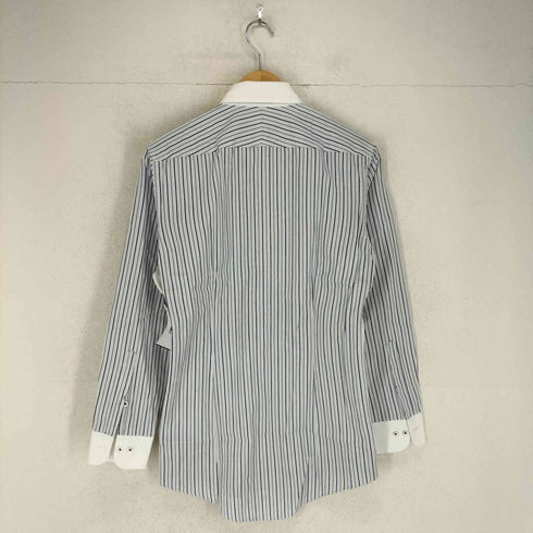 バーバリーブラックレーベル BURBERRY BLACK LABEL 刺繍ストライプシャツ メンズ UK:38