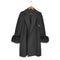 ザラ ZARA 袖ファー ウールナイロンコート レディース import:M