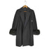 ザラ ZARA 袖ファー ウールナイロンコート レディース import:M