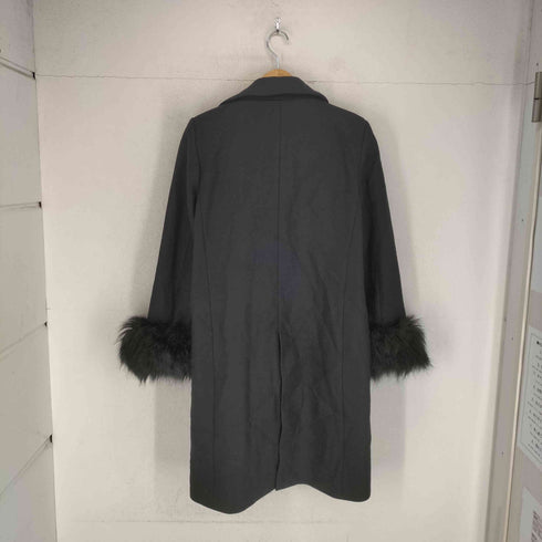 ザラ ZARA 袖ファー ウールナイロンコート レディース import:M