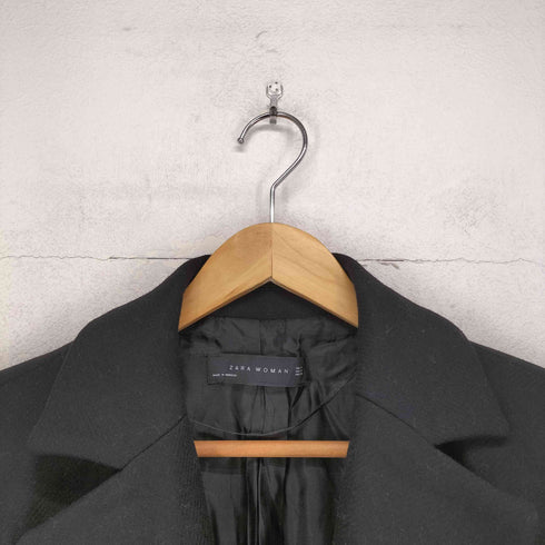 ザラ ZARA 袖ファー ウールナイロンコート レディース import:M