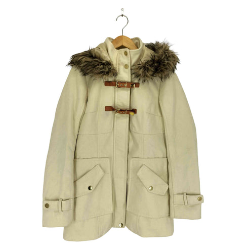ゲス GUESS Y2K ミディ丈ファーフーデッドコート レディース L/G
