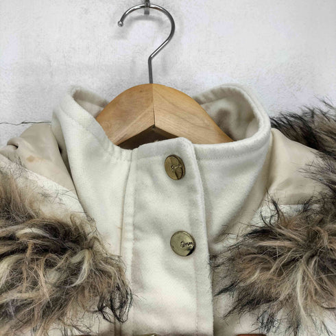 ゲス GUESS Y2K ミディ丈ファーフーデッドコート レディース L/G
