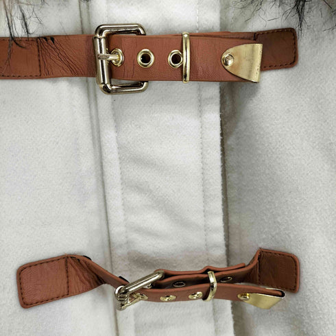 ゲス GUESS Y2K ミディ丈ファーフーデッドコート レディース L/G