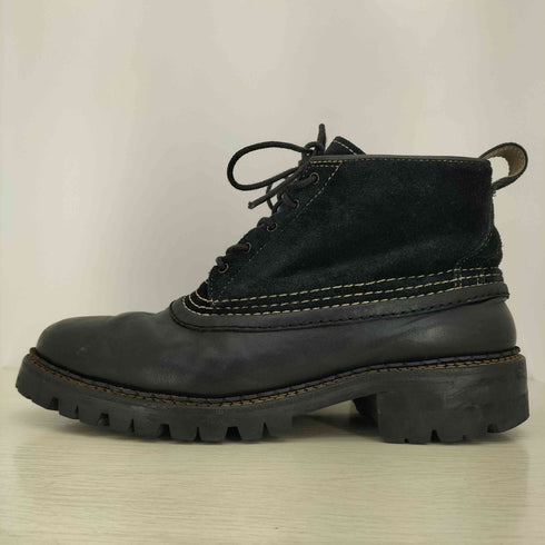 エヌハリウッド N.HOOLYWOOD vibramソール スエード切替 レザーブーツ メンズ US:9.5