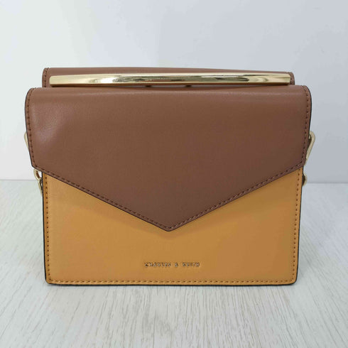 チャールズアンドキース CHARLES&KEITH メタリックプッシュロック クロスボディバッグ レディース