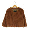 LOU ANDREA フランス製 ラビットファー ノーカラージャケット レディース import:S
