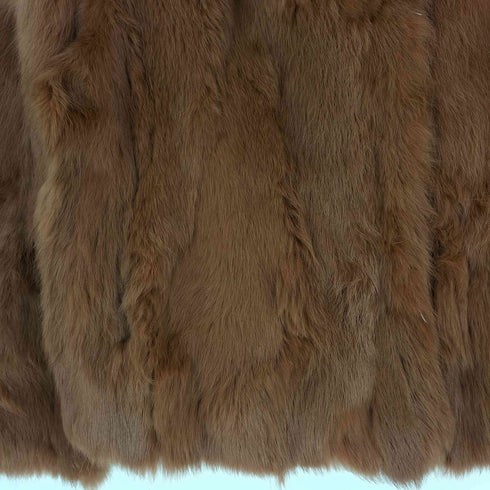 LOU ANDREA フランス製 ラビットファー ノーカラージャケット レディース import:S