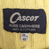 CASCOT スコットランド製 PURE CASHMERE ケーブルニット カーディガン メンズ 46