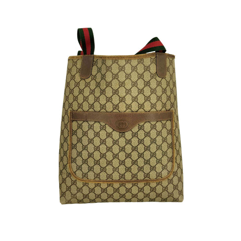 グッチ GUCCI OLD GGスプリーム シェリーライン PVC トートバッグ ハンドバッグ メンズ