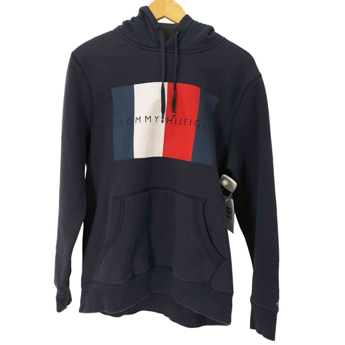 トミーヒルフィガー TOMMY HILFIGER ロゴプリント プルオーバーパーカー メンズ JPN:L