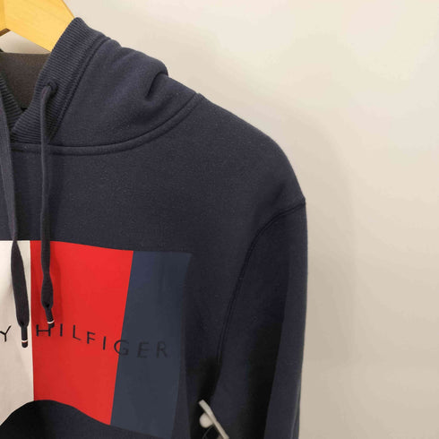 トミーヒルフィガー TOMMY HILFIGER ロゴプリント プルオーバーパーカー メンズ JPN:L