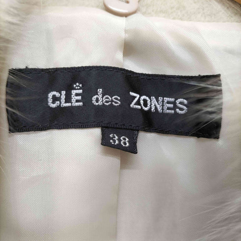 クレデゾーン CLE des ZONES fox fur Angola フォックスファー アンゴラ混ファーコート レディース JPN:38
