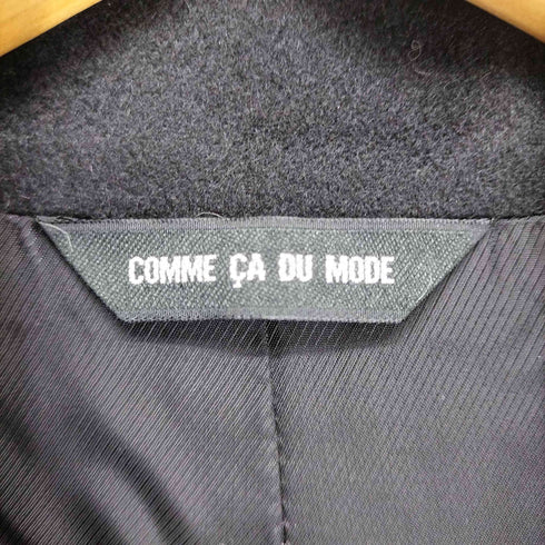 コムサデモード COMME CA DU MODE cashmere カシミヤ混 比翼 スタンドカラーコート レディース