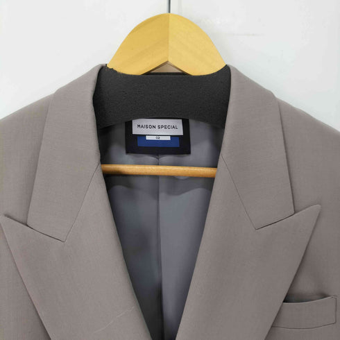 メゾンスペシャル MAISON SPECIAL Wool Mix Smooth Prime-Over Peaked Lapel Double Tailored Jacket メンズ JPN:2