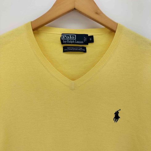ポロバイラルフローレン Polo by RALPH LAUREN ポニー刺繍 Vネック コットンニット メンズ import:S