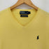 ポロバイラルフローレン Polo by RALPH LAUREN ポニー刺繍 Vネック コットンニット メンズ import:S