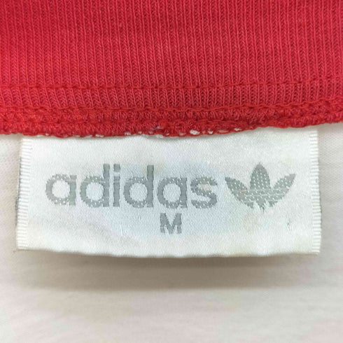 アディダス adidas 80S 銀タグ トレフォイルロゴ 刺繍 袖 3ストライプ クルーネック L/S Tシャツ メンズ