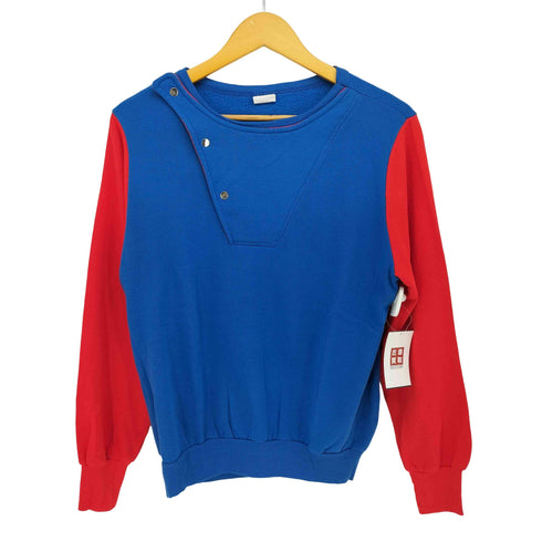 ACRILAN ツートンカラー スナップボタン アクリル クルーネック スウェット メンズ import:L