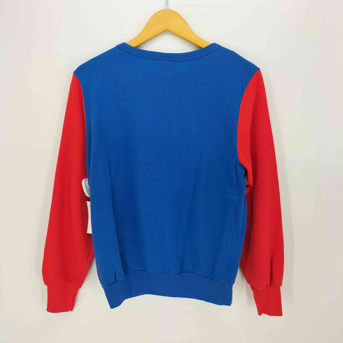 ACRILAN ツートンカラー スナップボタン アクリル クルーネック スウェット メンズ import:L