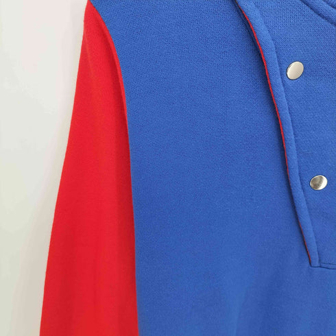 ACRILAN ツートンカラー スナップボタン アクリル クルーネック スウェット メンズ import:L