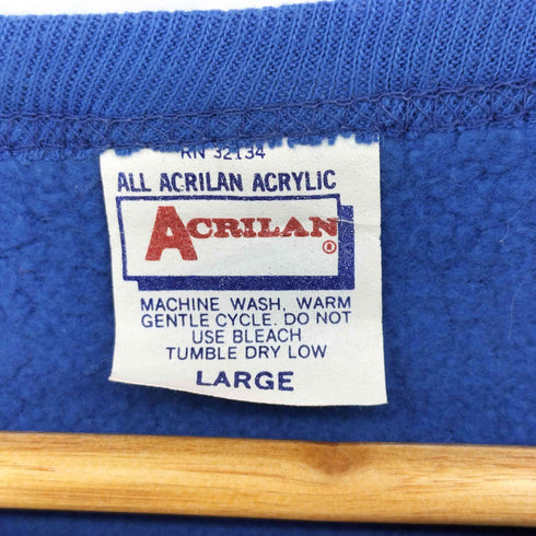 ACRILAN ツートンカラー スナップボタン アクリル クルーネック スウェット メンズ import:L