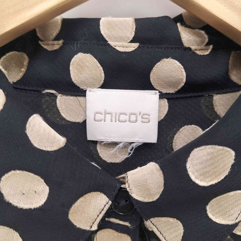 チコ CHICOS ポルカドット シアー シャツ レディース