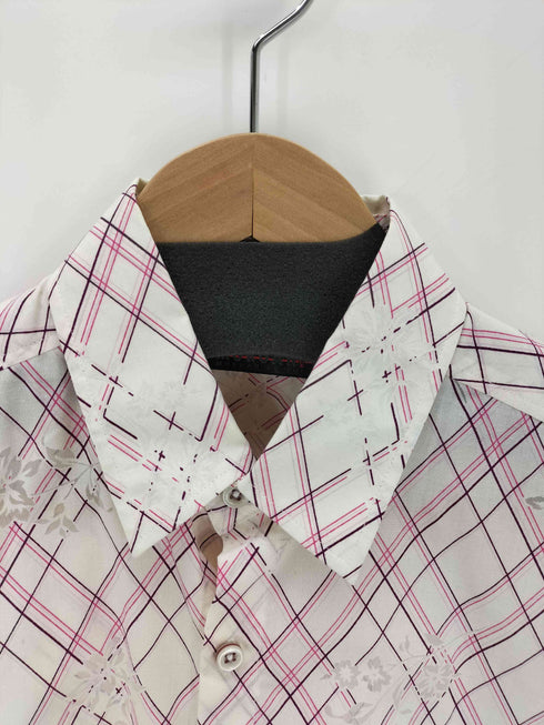 モルガンオム MORGAN HOMME チェック柄花柄シャツ メンズ JPN:M