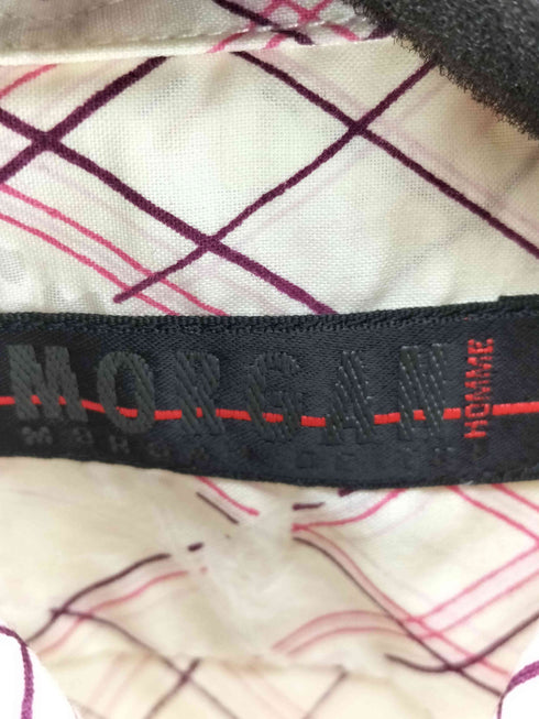 モルガンオム MORGAN HOMME チェック柄花柄シャツ メンズ JPN:M
