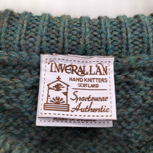 インバーアラン INVERALLAN スコットランド製 ケーブル編みセーター メンズ JPN:S