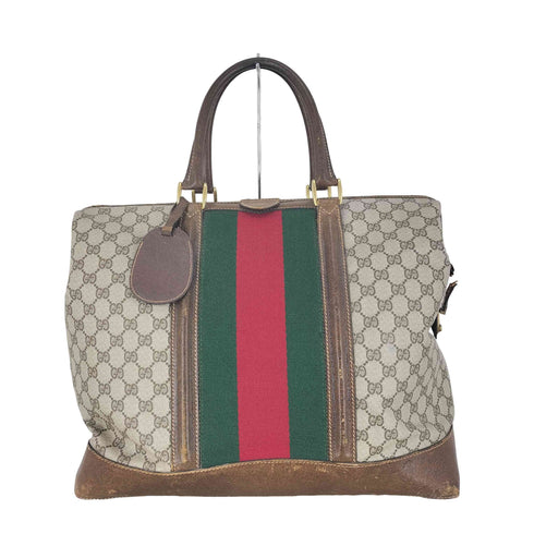 グッチ GUCCI OLD GGスプリーム シェリーライン ボストンバッグ メンズ