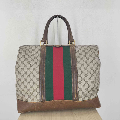 グッチ GUCCI OLD GGスプリーム シェリーライン ボストンバッグ メンズ