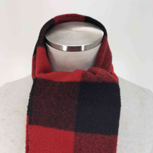 エルエルビーン L.L.Bean John Hanly & Co IRELAND チェック柄フリンジマフラー メンズ
