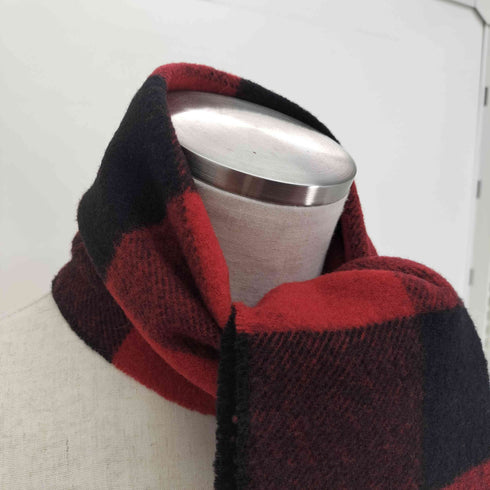 エルエルビーン L.L.Bean John Hanly & Co IRELAND チェック柄フリンジマフラー メンズ