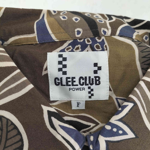 GLEE CLUB POWER ボタニカル柄シャツ メンズ F