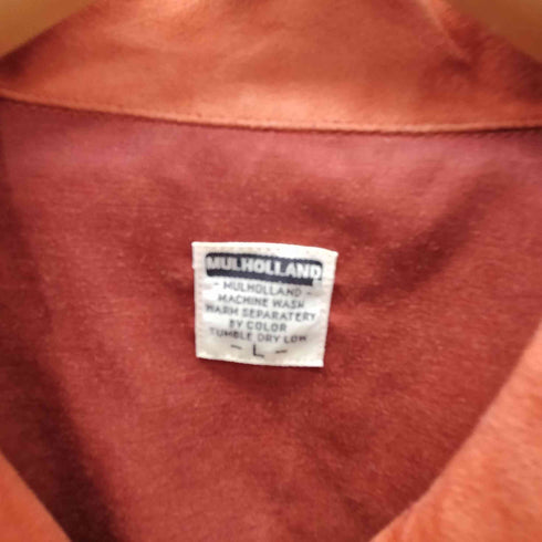 MULHOLLAND 編み込み レースアップ L/S フェイク スエード 襟付き スキッパー カットソー メンズ import:L